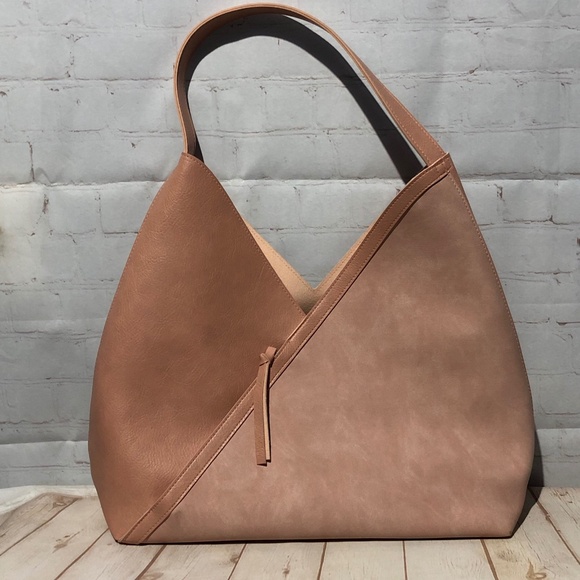Ulta Beauty Handbags - Ulta Beauty Pink Faux Leather Suede Tote Shoulder Weekend Bag Large No Flaws